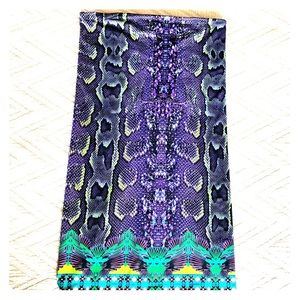 Roberto Cavalli Colorful Python Printed Skirt